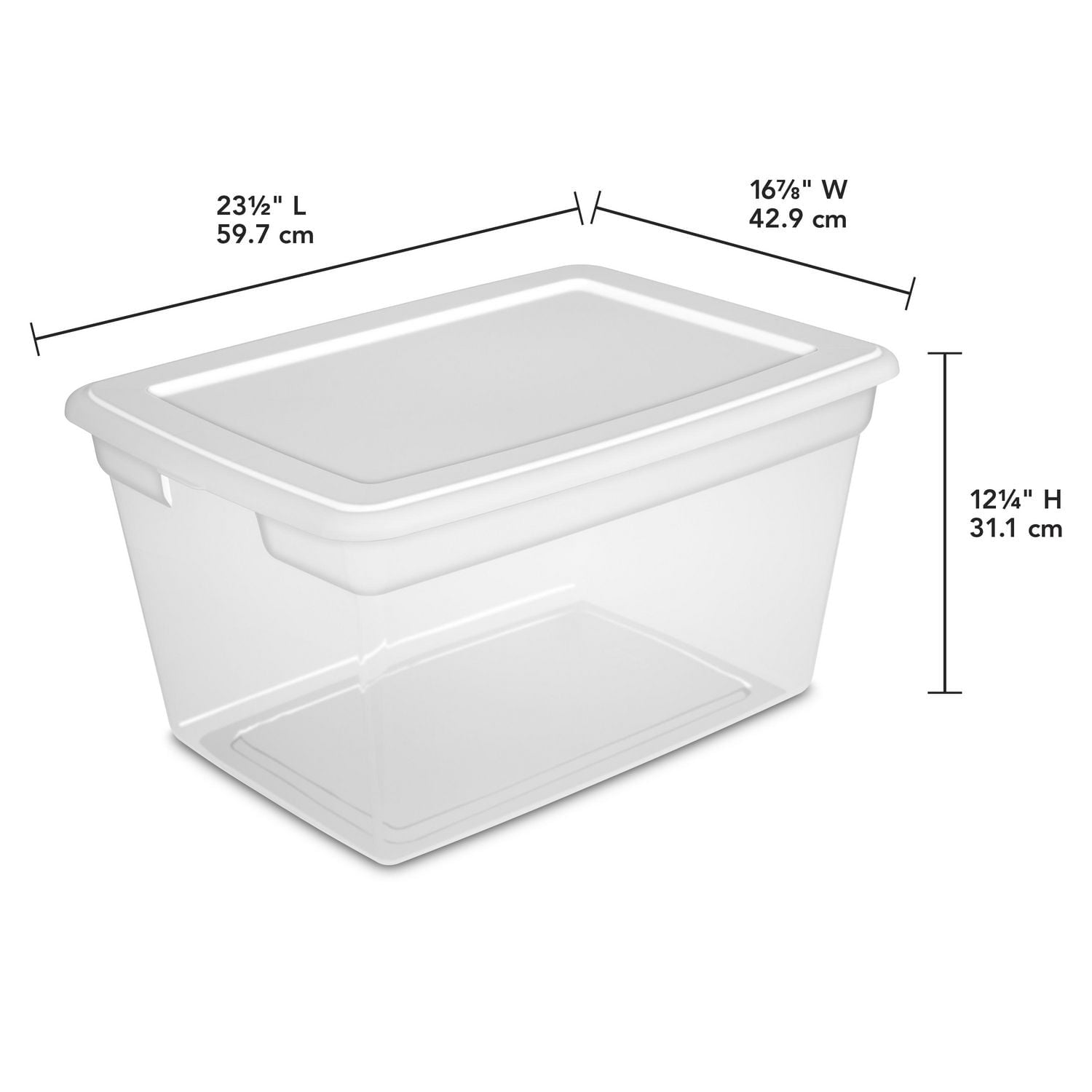 Sterilite Boîte de Rangement 55L - Eau FraÎche