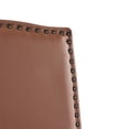 thumbnail image 4 of Brown Barstools Set of 2|Ideal for Bars and Breakfast Areas with Wipe - Clean Surface|PU Leather and Rubberwood Legs Construction|Stable and Can Support 300 Pounds, 4 of 6
