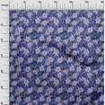 thumbnail image 3 of oneOone Polyester Spandex Blue Fabric Floral Retro Quilting Supplies Print Sewing Fabric By The Yard 56 Inch Wide, 3 of 5