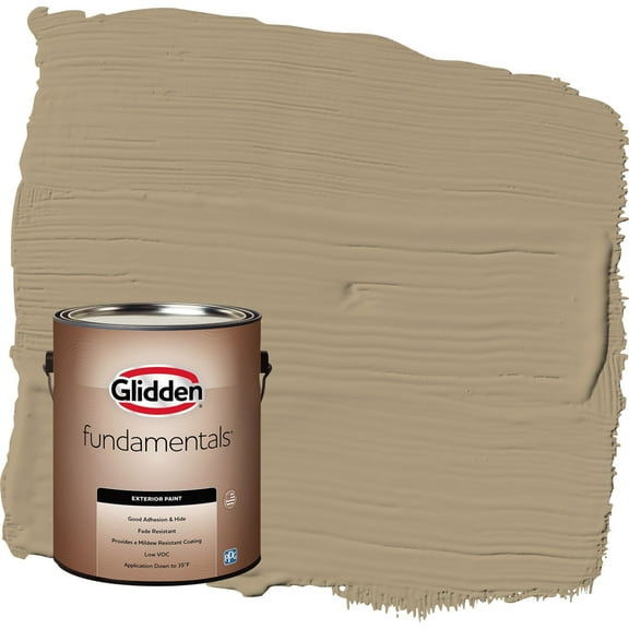 Glidden Fundamentals Stony Creek / Beige Semi-Gloss Exterior Paint, 1 Gallon