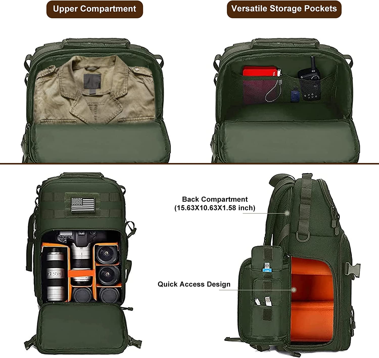 Mosiso Camera Backpack Professional DSLR/SLR/Mirrorless Camera Bag with Laptop Compartment for Canon/Nikon/Sony