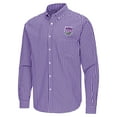 thumbnail image 2 of Men's Antigua Purple Sacramento Kings Ellis Woven Tri-Blend Button-Down Shirt, 2 of 3