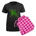 thumbnail image 5 of CafePress - St Paddys Day Fancy Shamrock Women's Dark Pajamas - Women's Short Sleeve Print T-Shirt and Pants Dark Cotton Pajama Set, 5 of 7