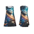 thumbnail image 7 of Balery Colorful Planet Universe Pattern Women’s Summer Dresses – Loose Sleeveless Sundress, Casual and Comfortable Beach Dress for Hot Days, 7 of 7
