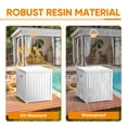 thumbnail image 5 of ZYJOYY 51 Gallon Resin Deck Box, Outdoor Storage Box Waterproof for Patio, Garden, Pool, and Deck, Storage Solution for Cushions, Tools, Delivery Packages, White, 5 of 8