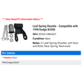 thumbnail image 2 of Leaf Spring Shackle - Compatible with 1998 Dodge B3500, 2 of 2