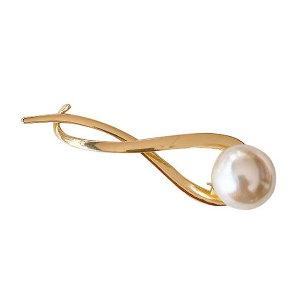 Curved Pearl Claw Clip
