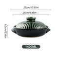 thumbnail image 2 of Large Korean Ceramic Bowl with Lid and Platter, Sizzling Hot Pot for Dolsot Bibimbap, Soup, Casserole, Rice, 2 of 6