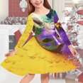 thumbnail image 1 of LOVZFMLL Robe Sans Manches Extensible Ligne A Robe de Récital Scolaire Patineuse Manches Courtes Col Rond, 1 of 4