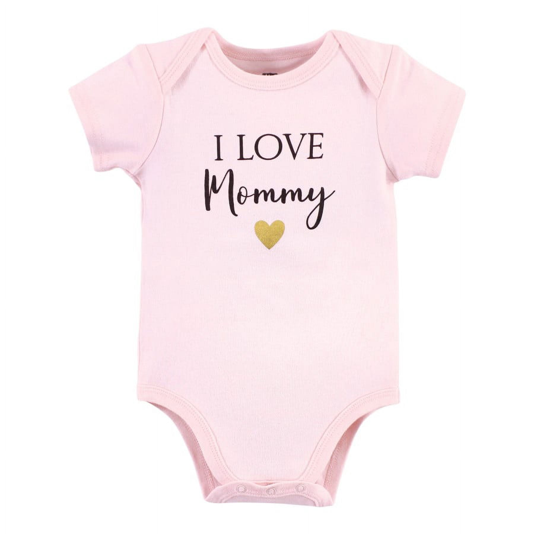 Hudson Baby Short Sleeve Bodysuits, 5-Pack, Newborn- 24 Months