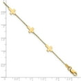 thumbnail image 2 of 14k Solid Yellow Gold Polished Religious Faith Cross With 1inch Extension Anklet 9 Inch Anklet for Women, 2 of 2