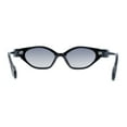 thumbnail image 4 of Mod Inset Lens Elegant Cat Eye Plastic Fashion Sunglasses Black Green Smoke, 4 of 4