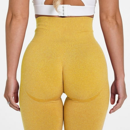 

Finelylove Maternity Yoga Shorts Work Out Shorts Gym High Waist Rise Solid Yellow S