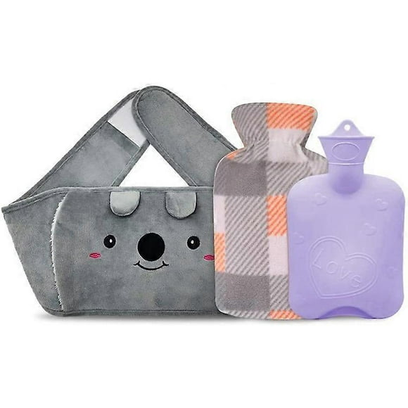 Hot Water Bottle with Case, Koala Hot Water Bottle Belt, Rubber Hot Water Bag, Detachable Waist Hot Water Bag, Rubber Hot Water Bag with Soft Waist Co