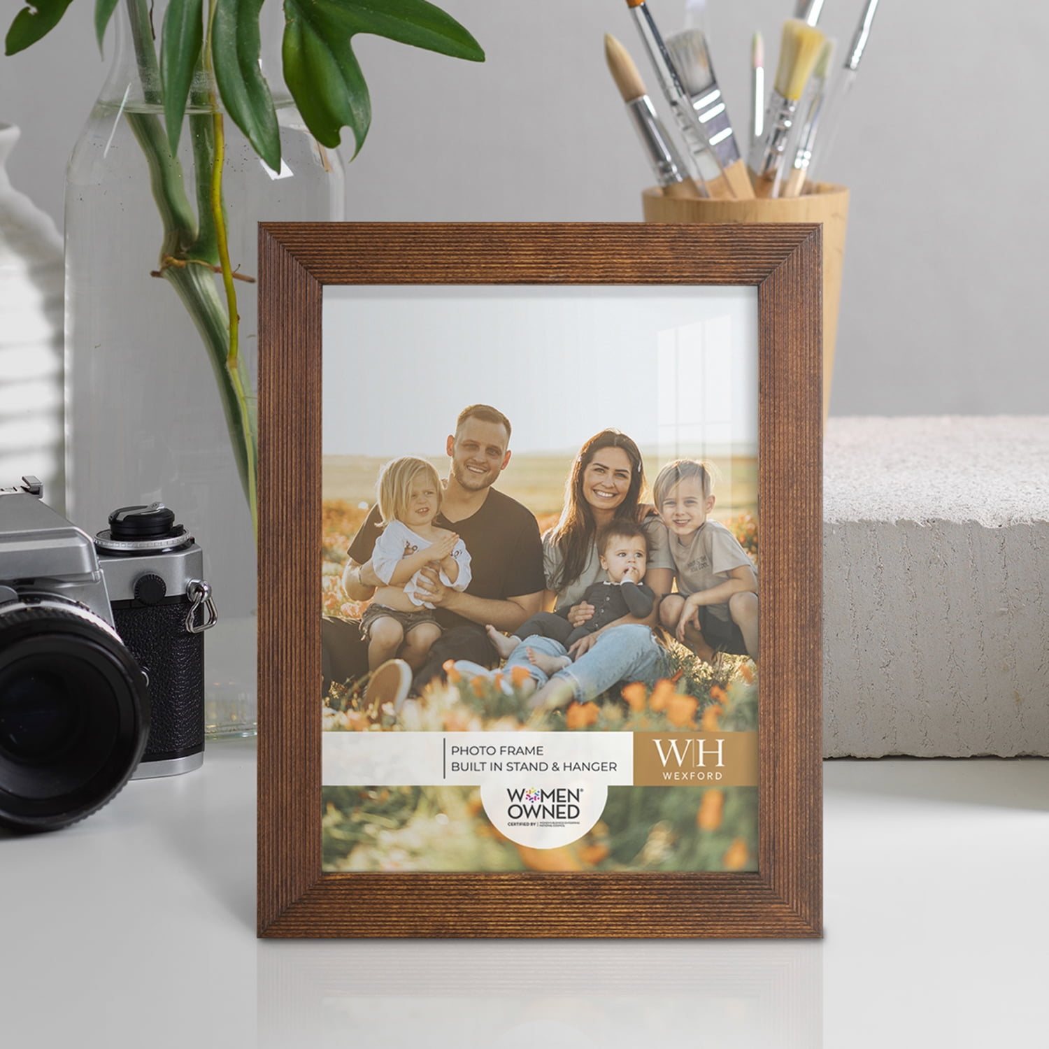 Traditional Walnut Tone Picture Frame, 6 x 8