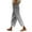 Grey, variant on Women's Gradient Elastic Pants with Pocket Buttons, Loose Fit Straight Leg Casual Trousers with H-Line Silhouette and Natural Waist, Long Length for Daily Wear and Casual Occasions Pink XL