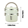thumbnail image 3 of JOGZMZ 304 Stainless Steel Insulated Lunch Box Multi-layer Double Layer Portable Bento Container for Outdoor Travel Food Grade 130oz, 3 of 6
