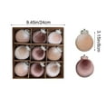 thumbnail image 3 of Twfbrm 9 Pcs Velvet Christmas Ball Ornaments for Xmas Tree, 3.15" Shatterproof Flocked Neutral Decorative Balls with Loop, Christmas Tree Hanging Baubles Christmas Decorations for Holiday Party, 3 of 6