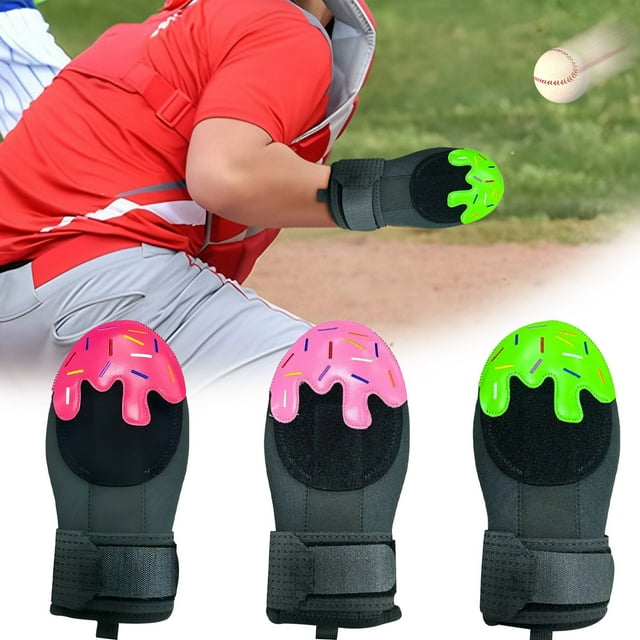 Guante de béisbol ajustable para jóvenes y adultos - Goma flexible con correa en la muñeca para béisbol y sófbol