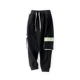 thumbnail image 3 of Esaierr Toddler Kids Casual Pants Boys Sweatpants Cotton Drawstring Pants Elastic Waist Comfortable Pants Multi-pockets for 4-14T, 3 of 5