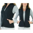 thumbnail image 4 of ToBeInStyle Women's High Collar Polar Fleece Sleeveless Jacket - Black - Small, 4 of 8