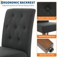 thumbnail image 2 of Upholstered Dining Kitchen Chairs Set of 2,Parsons Button Tufted Dining Room Chair Fabric Kitchen Chairs with Wood Legs & Padded Seats,Modern Armless Accent Chairs,Living Room Kitchen Furniture, 2 of 9