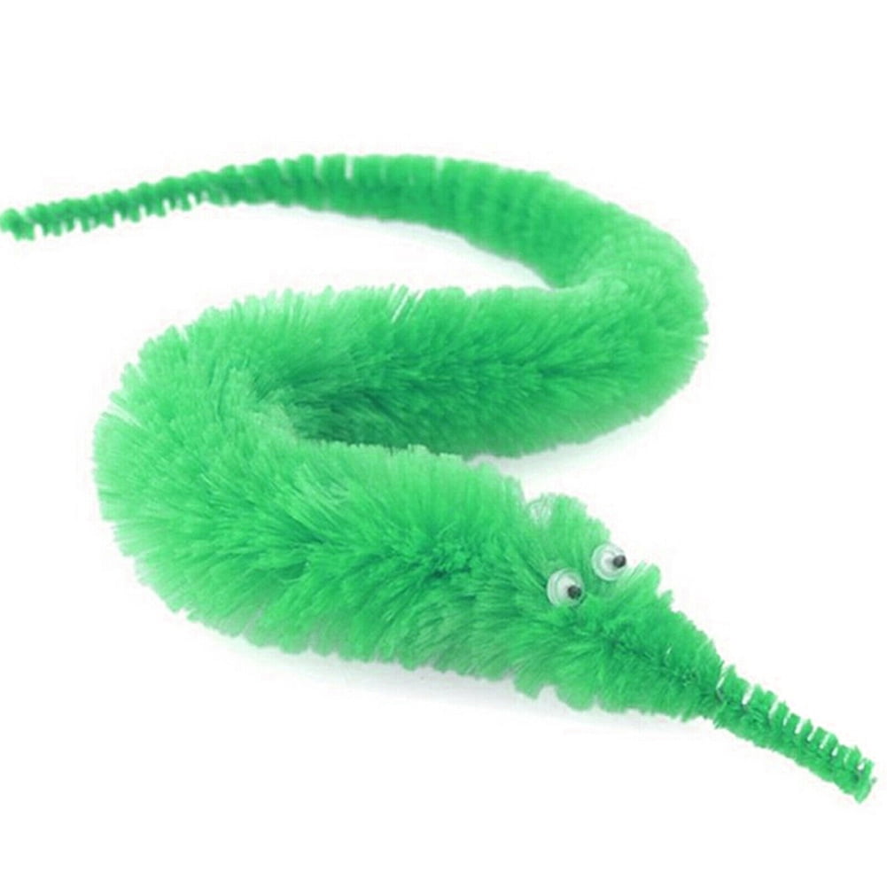 2Pcs funny magic twisty worm twisty fuzzy and soft cute toy LE 