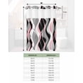 thumbnail image 6 of No Hook Shower Curtain with Snap in Liner, Pink Grey Black Abstract Art Geometric Lines Hotel Shower Curtains for Bathroom, Washable Shower Curtain Liner Set with Mesh Top Window, 72"x96", 6 of 6