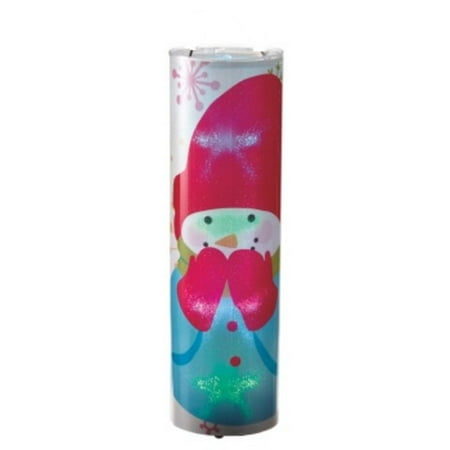 24" Battery Operated Transparent "Bashful Snowman" LED Color Changing Lighted Christmas Lantern