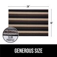 thumbnail image 3 of GORILLA GRIP Striped Doormat, Thick Bristle Door Mat Catches Dirt from Shoes, 24x16, Black Brown Beige, 3 of 9