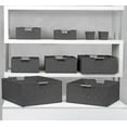 thumbnail image 4 of Sorbus Storage Box Woven Basket Bin Container Tote Cube Organizer Set Stackable Storage Basket Woven Strap Shelf Organizer Built-in Carry Handles (Gray), 4 of 5