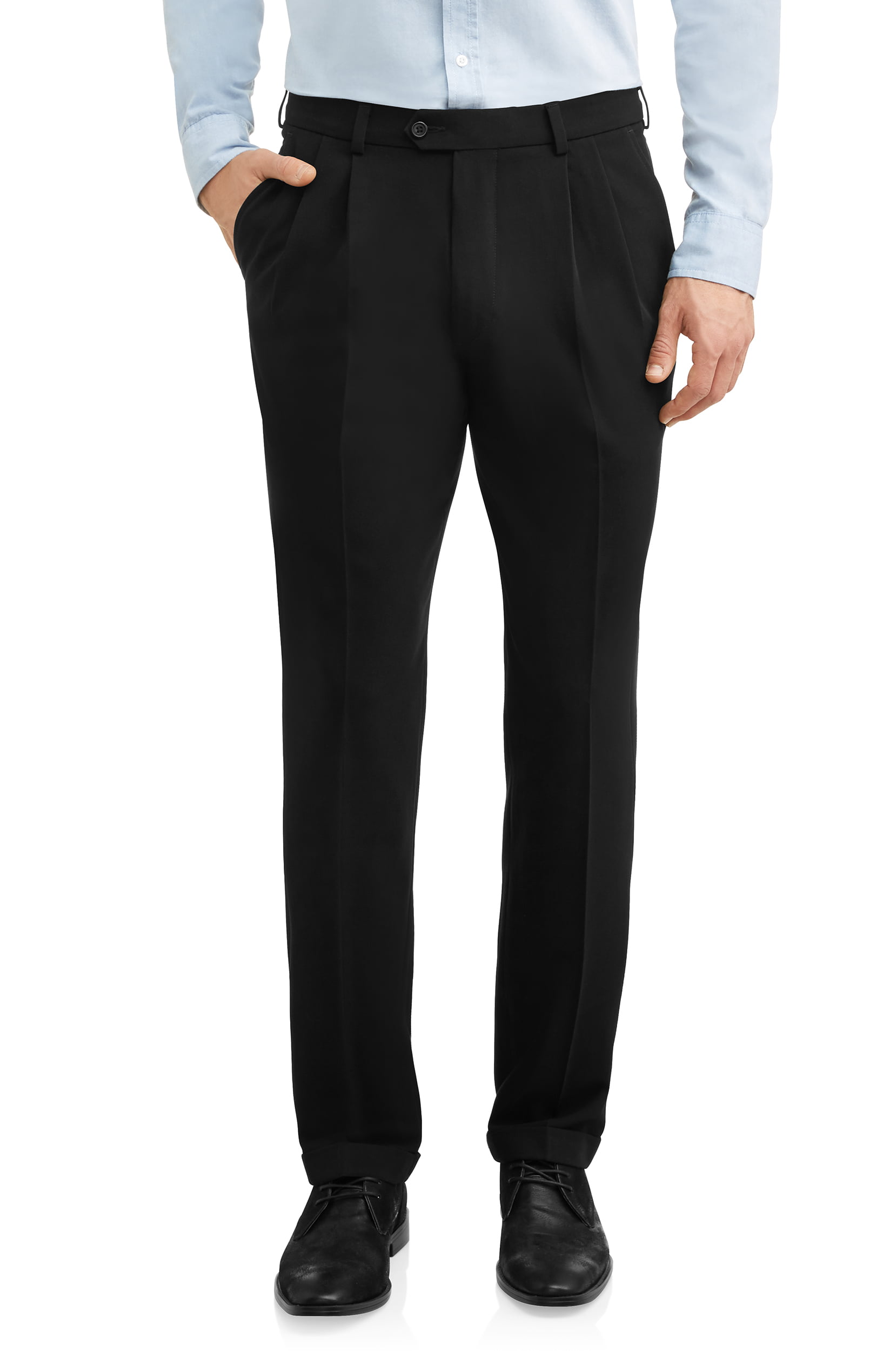 GEORGE - George Men's Premium Comfort Stretch Pleated Cuffed Suit Pant ...