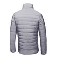 thumbnail image 6 of JTieacloth Warm Winter Coats Men Autumn Winter Cotton Stand Zipper Warm Winter Thick Coat Jacket Gray, 6 of 6