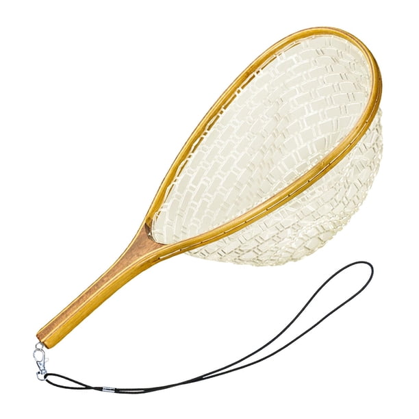 Red de aterrizaje de pesca, 1 Uds., fácil de usar, plegable, red de captura y liberación, red de pesca de goma suave, duradera para salmón, equipo de 60cm x 28cm x 25cm DYNWAVEMX Red de inmersión