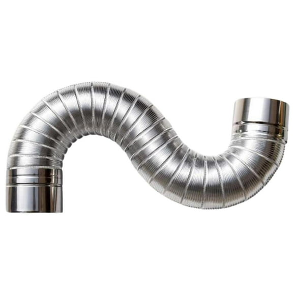 Tubo de chimenea Tubo de extensión de Tubo de escape del calentador Acero inoxidable Exterior 90x80cm Zulema Estufa Chimenea