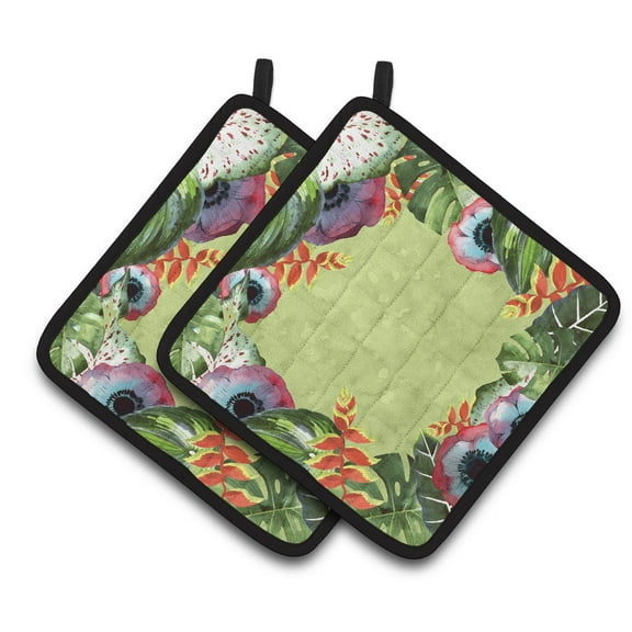 Carolines Treasures CK1698PTHD Tropical Pair of Pot Holders, 7.5HX7.5W, multicolor
