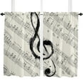 thumbnail image 4 of Music Notes Sheet Vintage Curtain For Living Room Kids Bedroom Kitchen Window Curtains Home Interior Drapes, 4 of 6