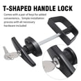 thumbnail image 4 of Anxingo Shed Door Latch T-Handle Lock Kit,T-Handle lock with black connecting rod for Shed doors, Playhouse door, Chicken Coops door, Barn door, 4 of 7