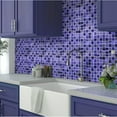 thumbnail image 5 of Apollo Tile   5 pack 11.3-in x 11.3-in Purple Polished and Matte Finished Glass Mosaic Tile (4.43 Sq ft/case), 5 of 5