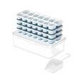 thumbnail image 2 of Bandeja para cubitos de hielo con tapa y caja de almacenamiento | Molde de silicona para hielo, 2 of 6