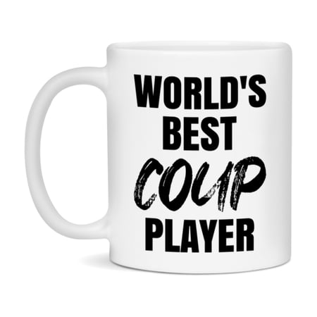 World's Best Coup Player Mug, Funny Card Game Player Gift, 11Oz Or 15Oz White Ceramic Mug