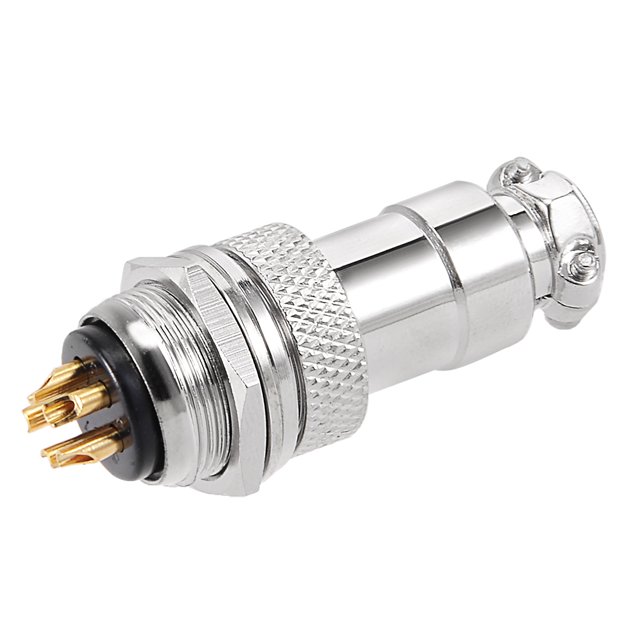 Unique Bargains Aviation Connector, 16mm 5P GX16F-5 Waterproof Male Wire Panel Power