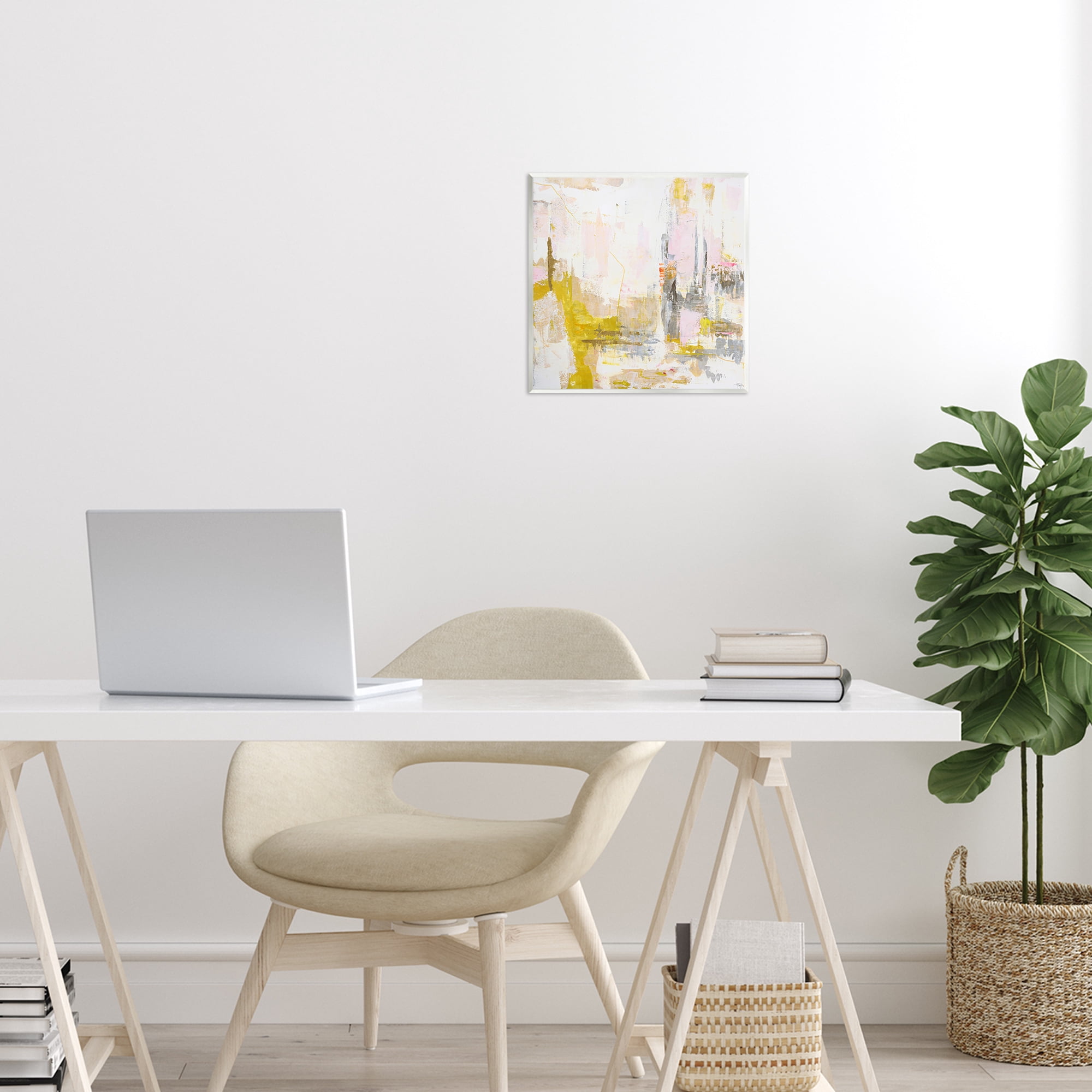 Stupell Industries New Age Yellow Abstract Wall Plaque Art, design by Design Fabrikken