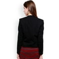 thumbnail image 3 of Pannkh Women's Black Solid Blazer With Open Shawl Collar, 3 of 7