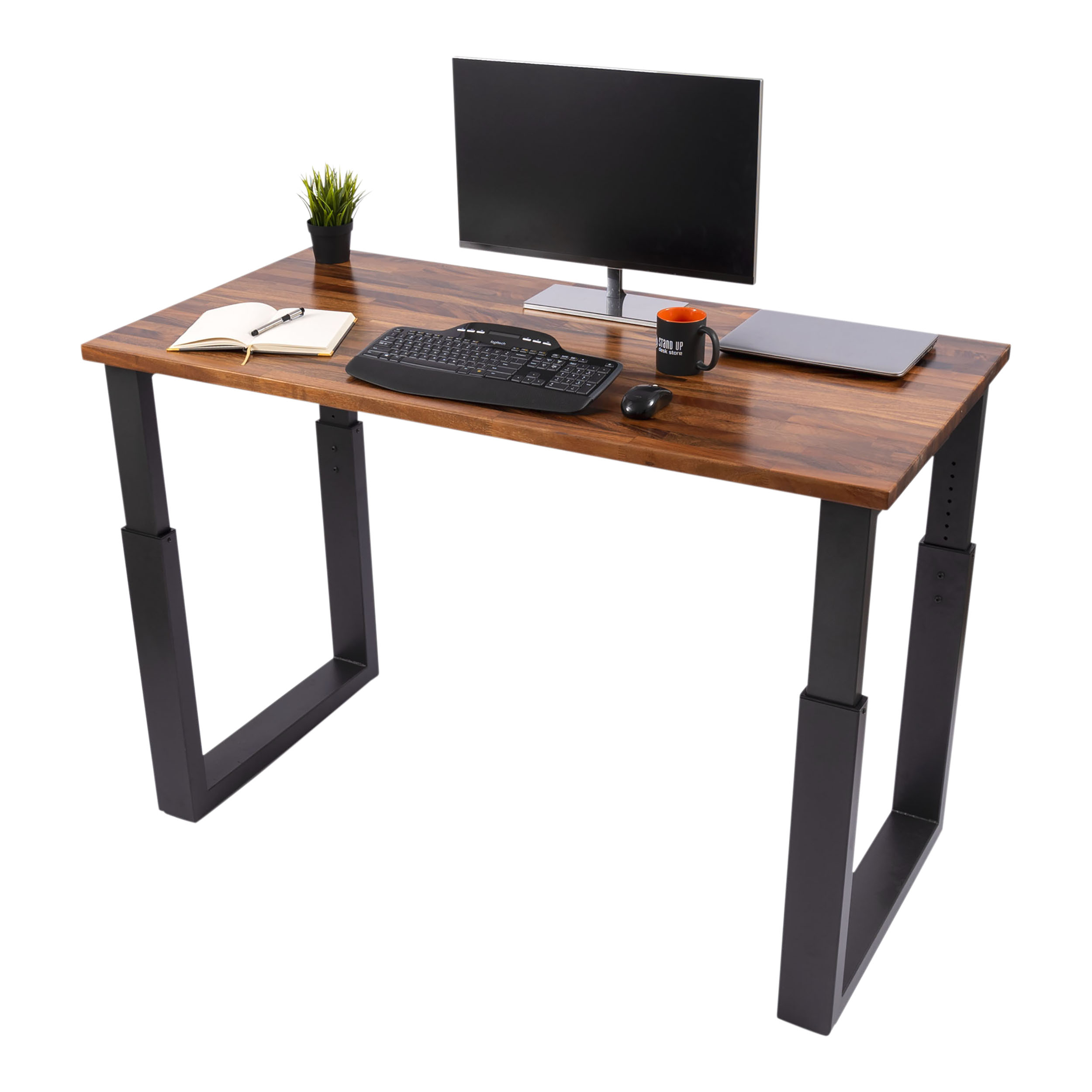 Stand Up Desk Store Solid Wood Manual Height Adjustable Standing Desk