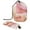 Multicolor 2, variant on PhooArto Large Barrel Drawstring Makeup Bag, Pink Golden Marble Texture Travel Cosmetic Bag Portable Make Up Organizer Bag