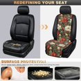 thumbnail image 5 of CHAQLIN Christmas Poinsettia Pattern All Season Comfort Car Seat Covers for SUV, Polyester Fabric Machine Washable Car Front Seat Covers Quilted Protective Cover, 5 of 7