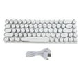 thumbnail image 2 of Teclado de Juego RGB, 68 Teclas Teclado Mecánnico Con Cable, Teclado Con Cable de Computera Retro USB, Teclas Redondas, Interruptor Azul, Párrae Vista 7 8 10a, Párrica, Párrica, 2 of 7