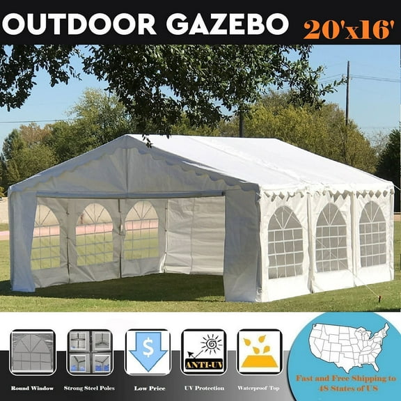 Delta Canopy 20'x16' Budget PE Party Tent Wedding Tent Outdoor Event Canopy Shelter with Waterproof Top