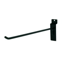 SSWBasics 10 inch Black Peg Hook for Slatwall. Metal Display Hooks - 25 Count